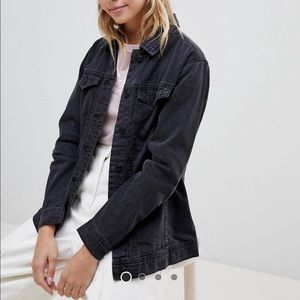Size XL Dark Grey Denim Oversized Jacket